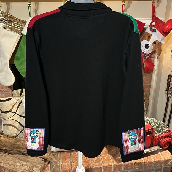 Onque Casuals | Vintage Christmas Sweater Patchwork Granny Squares Cardigan | XL - Picture 5 of 6